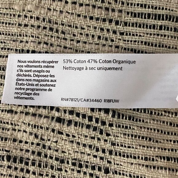 Eileen Fisher Handwoven Organic Cotton Furrows Natural Cropped Jacket, Size L - Picture 10 of 11